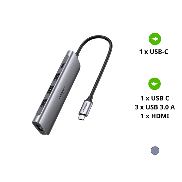 Bộ chuyển Type C sang HDMI và 3 cổng USB 3.0 Ugreen 70495
