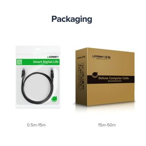 Dây cáp mạng Cat6 UGREEN NW102 cáp tròn màu đen 11 Cáp mạng