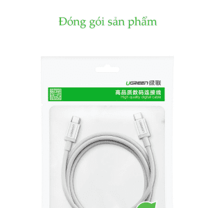 Cáp sạc nhanh Type C to Type C UGREEN US264 sạc nhanh 3A 17 Cáp sạc nhanh Type C UGREEN Sạc nhanh dòng 3A, vỏ bện nylon, đầu hợp kim tản nhiệt tốt