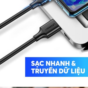Cáp sạc nhanh và truyền dữ liệu Type C UGREEN US184 14 Cáp sạc và truyền dữ liệu Type C UGREEN US184 - Sạc nhanh dòng 3A, tốc độ truyền lên đến 5Gbps