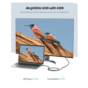 Dây nối dài Type-C UGREEN US372 - Tốc độ truyền 10Gbps - Hỗ trợ phân giải 4K@60Hz