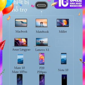 Hub Type C cho MacBook/ Laptop các thiết bị máy tính điện thoại hỗ trợ USB type C truyền âm thanh hình ảnh UGREEN 40873 50538 50539 70411 50209 50319 50516 50771 60557 50990 50989 50210 20197 - HDMI + LAN + PD + USBx3 Màu Xám 6-in-1