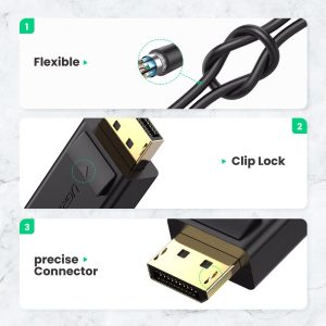 Cáp chuyển Displayport sang HDMI 4K*2K@30Hz Ugreen 40363 10 Cáp HDMI