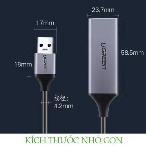 Bộ chuyển đổi USB 3.0 sang mạng LAN UGREEN CM209 Tốc độ truyền 10/100/1000Mbps RJ45 Gigabit Ethernet mở rộng thêm cổng mạng cho máy tính laptop... 9 Bộ chuyển đổi USB 3.0 sang mạng LAN UGREEN CM209 Tốc độ truyền 10/100/1000Mbps RJ45 Gigabit Ethernet mở rộng thêm cổng mạng cho máy tính laptop...