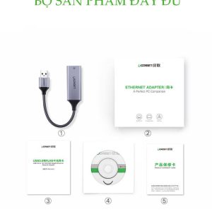 Bộ chuyển đổi USB 3.0 sang mạng LAN UGREEN CM209 Tốc độ truyền 10/100/1000Mbps RJ45 Gigabit Ethernet mở rộng thêm cổng mạng cho máy tính laptop... 10 Bộ chuyển đổi USB 3.0 sang mạng LAN UGREEN CM209 Tốc độ truyền 10/100/1000Mbps RJ45 Gigabit Ethernet mở rộng thêm cổng mạng cho máy tính laptop...