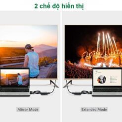 Bộ chuyển đổi VGA sang HDMI + Audio 3.5mm UGREEN 60814 Hỗ trợ phân giải Full HD 1080p@60HZ - Cổng nguồn Micro USB 5V - Bảo hành 18 tháng