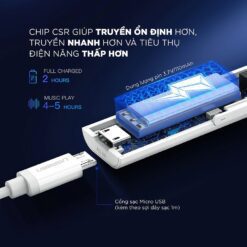 Bộ thu Bluetooth 5.0 UGREEN CM110 - Truyền tải âm thanh Hifi chất lượng cao - Hỗ trợ Micro bộ chuyển đổi Bluetooth AUX 3.5mm dùng cho tai nghe hỗ trợ MIC kết hợp với máy tính bảng điện thoại