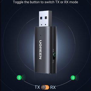 Bộ thu/ phát Bluetooth 5.1 UGREEN 60300 - 2 chế độ TX và RX - Khả năng tươngb thích rộng - Thiết kế nhỏ gọn