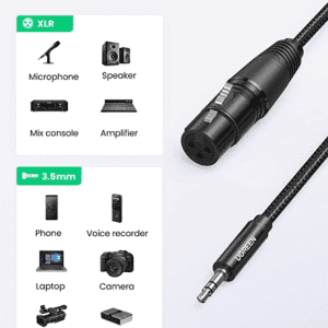 Cáp Audio 3.5mm sang Canon Female (XLR) UGREEN AV182 14 Cáp Audio 3.5mm sang Canon Female (XLR) UGREEN AV182