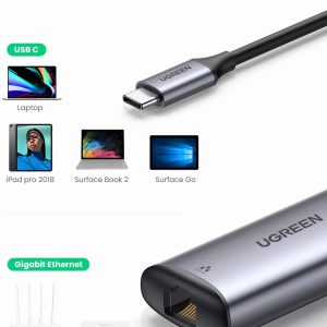 Cáp chuyển Type-C sang LAN Ugreen CM275 - Tốc độ truyền lên đến 2500Mbps - Vỏ hợp kim tản nhiệt tốt, khảt năng tương thích rộng 10 Cáp chuyển Type-C sang LAN Ugreen CM275 - Tốc độ truyền lên đến 2500Mbps - Vỏ hợp kim tản nhiệt tốt, khảt năng tương thích rộng