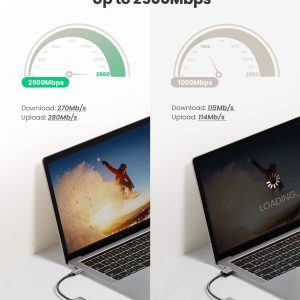 Cáp chuyển Type-C sang LAN Ugreen CM275 - Tốc độ truyền lên đến 2500Mbps - Vỏ hợp kim tản nhiệt tốt, khảt năng tương thích rộng 8 Cáp chuyển Type-C sang LAN Ugreen CM275 - Tốc độ truyền lên đến 2500Mbps - Vỏ hợp kim tản nhiệt tốt, khảt năng tương thích rộng