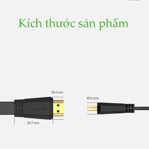 Cáp HDMI 2.0 UGREEN ED015 - Độ phân giải 4Kx2K 3D Full HD1080