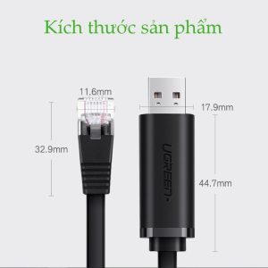 Cáp Console UGREEN CM204 Chuyển USB 2.0 sang RJ45 FTDI (chuẩn 8 pin) 11 Cáp Console UGREEN CM204 Chuyển USB 2.0 sang RJ45 FTDI (chuẩn 8 pin)