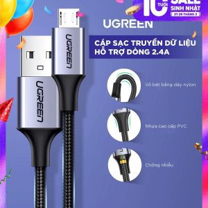 Cáp sạc nhanh Micro USB UGREEN US290 Sạc ổn định 2A