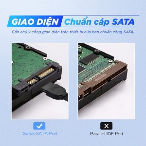 Cáp SATA 3.0 truyền tốc độ cao 6Gb/s dài 0.5m UGREEN US217 12 Cáp SATA 3.0 truyền tốc độ cao 6Gb/s dài 0.5m UGREEN US217