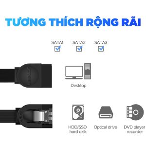 Cáp SATA 3.0 truyền tốc độ cao 6Gb/s dài 0.5m UGREEN US217 14 Cáp SATA 3.0 truyền tốc độ cao 6Gb/s dài 0.5m UGREEN US217