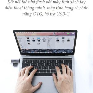 Đầu đọc thẻ Type C UGREEN CM184 - 2 khe thẻ cắm SD và TF - Hỗ trợ chức năng OTG
