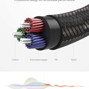 Dây âm thanh 3.5mm UGREEN AV112 Vỏ bện vải sợi tổng hợp dài từ 0.5-5m 22 Dây âm thanh 3.5mm UGREEN AV112 Vỏ bện vải sợi tổng hợp dài từ 0.5-5m