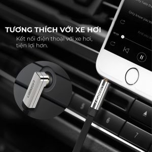 Dây Audio 3.5mm dẹt 1 đầu vuông 90 độ TPE UGREEN AV119 10 Dây Audio 3.5mm dẹt 1 đầu vuông 90 độ TPE UGREEN AV119