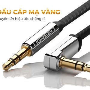 Dây Audio 3.5mm dẹt 1 đầu vuông 90 độ TPE UGREEN AV119 15 Dây Audio 3.5mm dẹt 1 đầu vuông 90 độ TPE UGREEN AV119