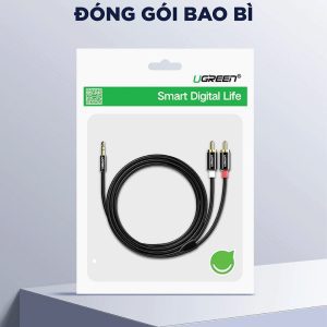 Dây Audio 3.5mm ra 2 đầu RCA (Hoa sen) dài 3M UGREEN AV116 10590 13 Dây Audio 3.5mm ra 2 đầu RCA (Hoa sen) dài 3M UGREEN AV116 10590