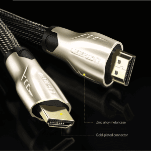 Dây cáp HDMI 2.0 4K60Hz UGREEN HD102 thuần đồng 19+1, đầu hợp kim, cáp dạng dẹt và dạng tròn vỏ bọc lưới, dài 1m 1.5m 2m 3m - Tương thích với SmartTV, đầu DVD, Set top box, máy chiếu