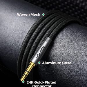 Cáp nối dài 3.5mm dây bện Không hỗ trợ Mic Ugreen AV190 14 Cáp nối dài 3.5mm dây bện Không hỗ trợ Mic Ugreen AV190