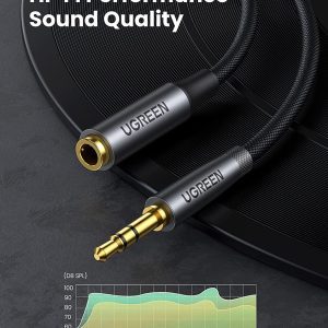 Cáp nối dài 3.5mm dây bện Không hỗ trợ Mic Ugreen AV190 15 Cáp nối dài 3.5mm dây bện Không hỗ trợ Mic Ugreen AV190
