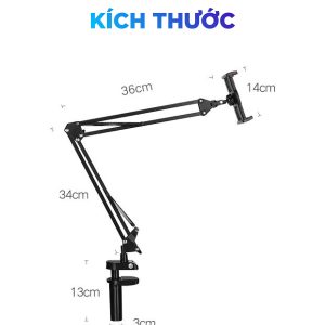 Giá đỡ kẹp bàn cho điện thoại và máy tính bảng Xoay 360 UGREEN LP142