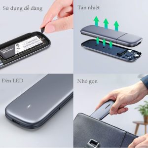 Hộp đựng ổ cứng UGREEN CM238 - Tương thích M2 SATA NGFF/NVME B-Key / M-Key và M+B Key 2280/2260/2242/2230 9 Hộp đựng ổ cứng UGREEN CM238 - Tương thích M2 SATA NGFF/NVME B-Key / M-Key và M+B Key 2280/2260/2242/2230