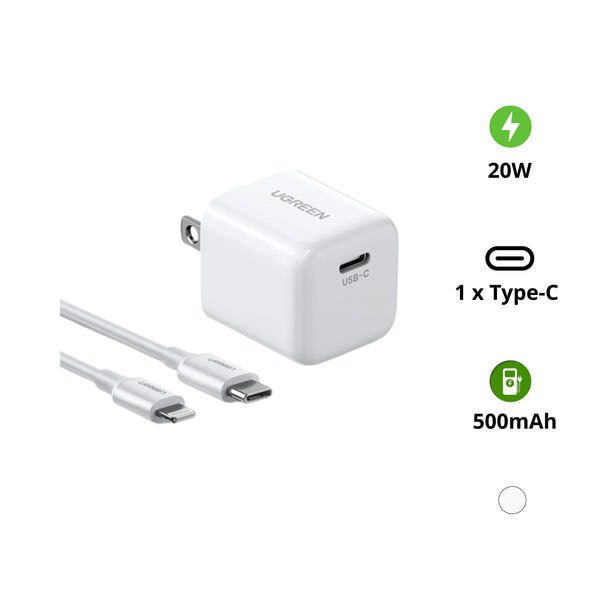 Củ sạc nhanh Type C 20W UGREEN 10219 nhỏ gọn – nhỏ gọn, sạc nhanh đầu USB-C