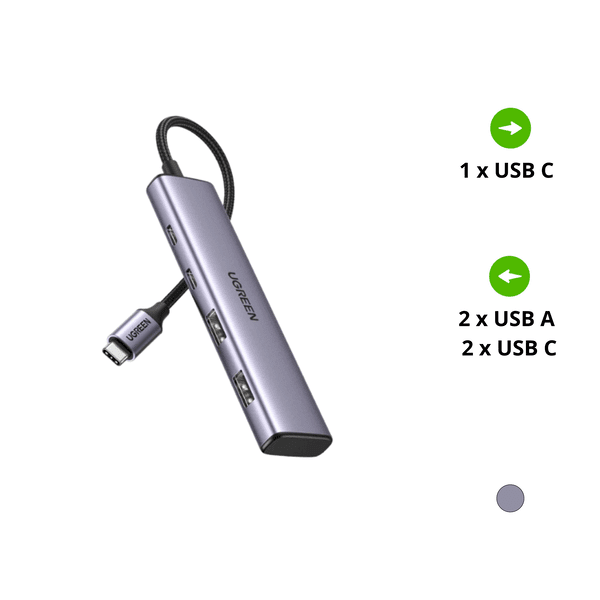 Ugreen 15395 Hub type C 2 cổng USB-A 3.0 và 2 cổng USB-C