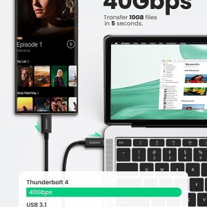 Cáp sạc nhanh Thunderbolt 4 Type C 100W Ugreen US501 12 Cáp sạc nhanh Thunderbolt 4 Type C 100W Ugreen US501