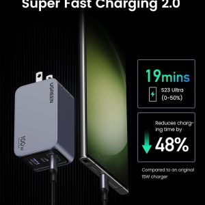 Bộ sạc GaN UGREEN 100W Nexode Pro X757 2C1A 18 Bộ sạc GaN UGREEN 100W Nexode Pro X757 2C1A