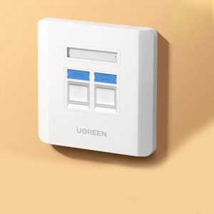UGREEN 80182 - Mặt nạ mạng ốp tường 2 cổng