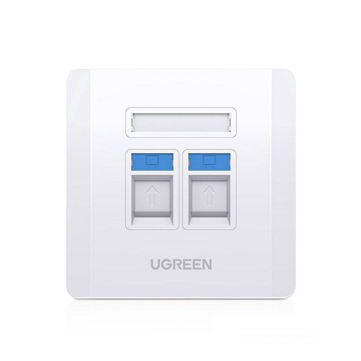 UGREEN 80182 - Mặt nạ mạng ốp tường 2 cổng