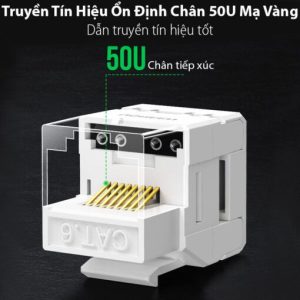 Hạt mạng Cat6 1.0Gbps âm tường UGREEN 30844 NW186