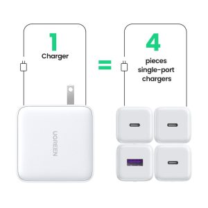 Củ sạc nhanh GaN 100W 3C1A chân tròn UGREEN CD226 15 Củ sạc nhanh GaN 100W 3C1A chân tròn UGREEN CD226