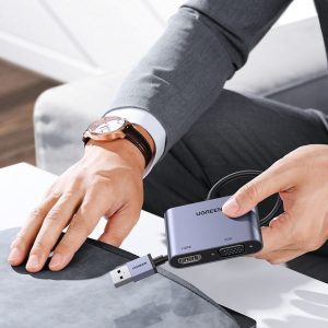 Bộ Chuyển USB 3.0 sang HDMI và VGA UGREEN 20518
