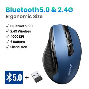 Chuột máy tính Bluetooth công thái học Ugreen MU006
