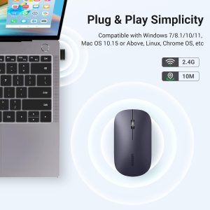 Chuột Máy Tính Bluetooth Ugreen MU001 – Hỗ Trợ Kết Nối USB 2.4G