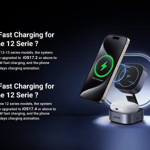Sạc UGREEN W702 MagSafe Từ Tính 2 trong 1 (iPhone 15W + AirPods 5W) - Tặng Kèm Củ Sạc và Cáp