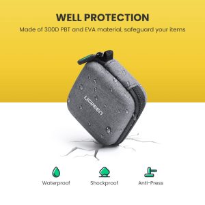 Túi đựng tai nghe hình vuông vỏ EVA chống nước Ugreen LP128