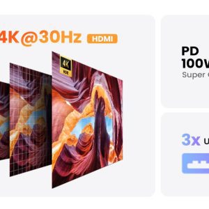 Hub Type C 5 in 1 sang HDMI 4K@30Hz, USB3.0 Ugreen CM478 26 Hub Type C 5 in 1 sang HDMI 4K@30Hz, USB3.0 Ugreen CM478