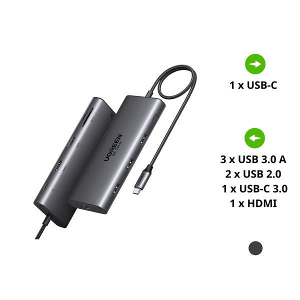 Ugreen 15534 Hub Đa Năng 10 trong 1 hỗ trợ 2 cổng HDMI