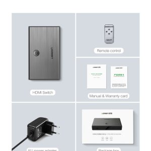 Bộ Switch HDMI 3 Cổng Vào 1 Cổng Ra UGREEN CM188 – Giải Pháp Kết Nối Hoàn Hảo