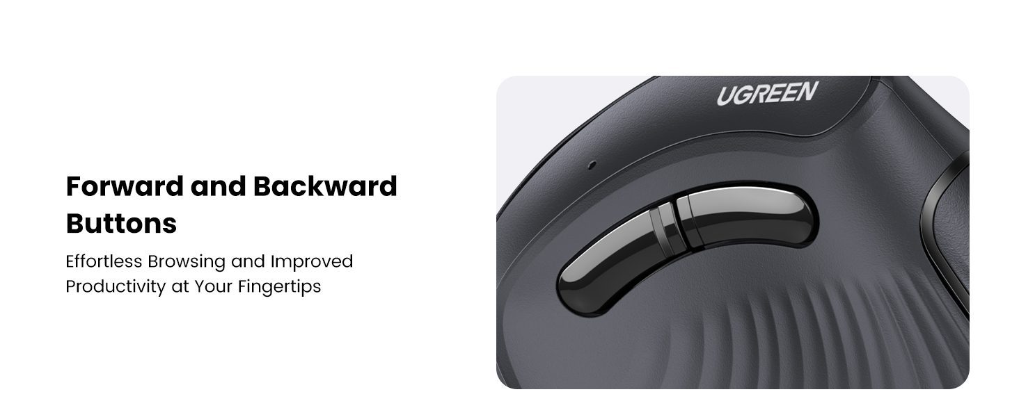 Ugreen MU008 - Chuột Bluetooth Công Thái Học Tích Hợp Wifi 2.4G