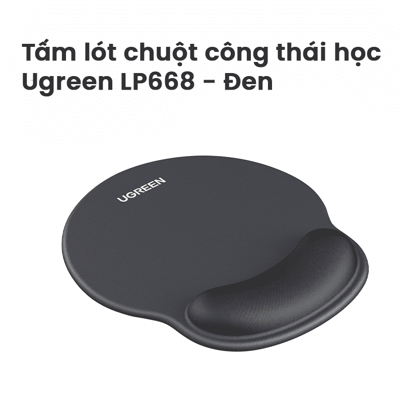 Tấm lót chuột kê cổ tay UGREEN LP668 – kích thước 220mm x 245 mm
