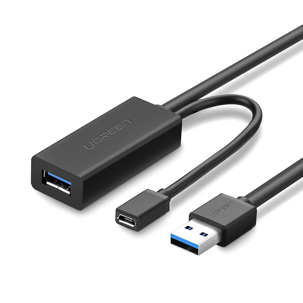 Cáp nối dài USB 3.0 Ugreen US175 1 Cáp nối dài USB 3.0 Ugreen US175 – USB-A Male to Female, Khuếch đại tín hiệu, Tốc độ 5Gbps