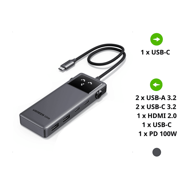 Hub Type C 6 cổng Ugreen 35998 USB-C 3.2, USB-A 3.2, HDMI 4K@60Hz, PD 100W 1 Hub Type C 6 cổng Ugreen 35998 USB-C 3.2, USB-A 3.2, HDMI 4K@60Hz, PD 100W